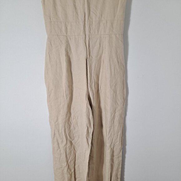 Boden Tan Sleeveless Jumpsuit with Wide-Leg Design - Picture 12 of 13